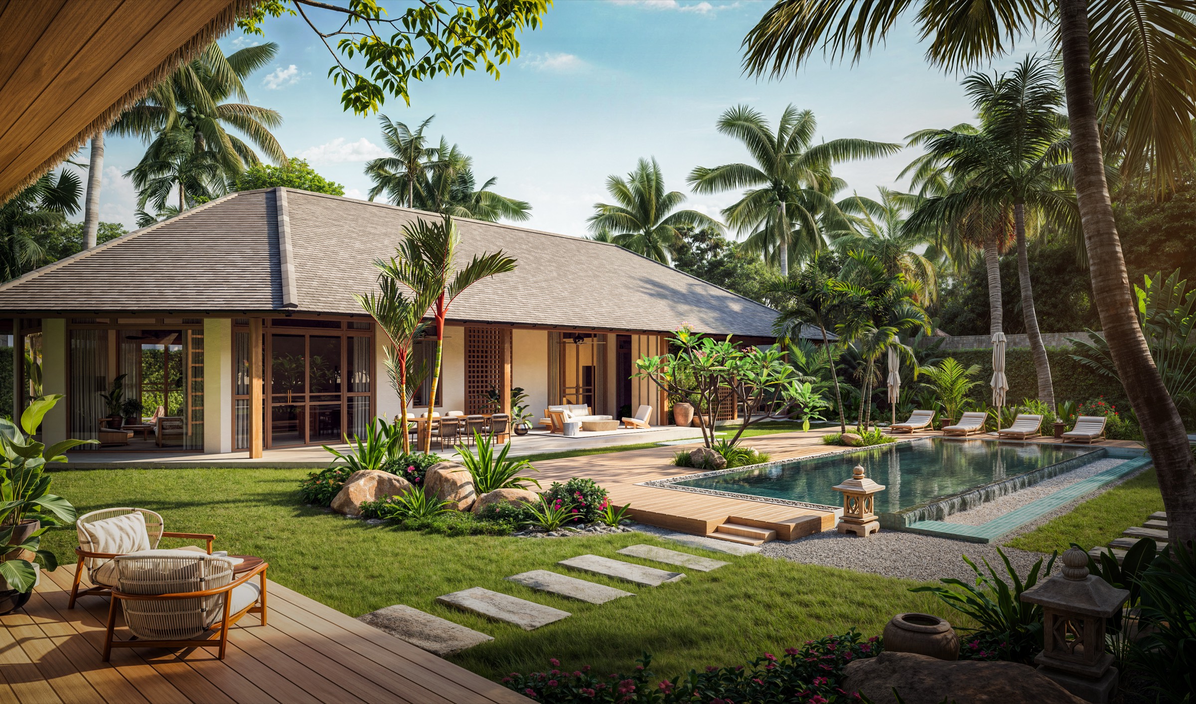 Exterior — Poolside Main House